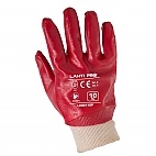 Rękawice ochronne oblewane PCV kpl.12 par 9[L] - Rękawice PCV długie czerwone kpl.12 par 10[XL]
